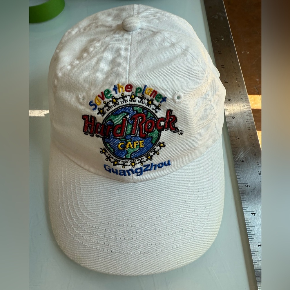 Vintage Hard Rock Cafe Guangzhou Hat‎ White Snapback Save the Planet